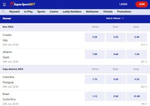 SUPERSPORTBET ONLINE BETTING visual data 8